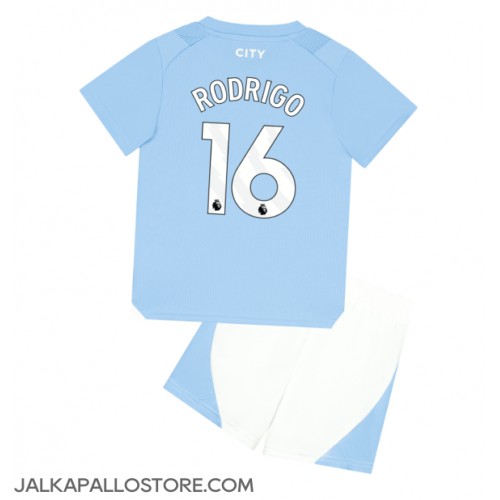 Manchester City Rodri Hernandez #16 Kotipaita Lapsille 2023-24 Lyhythihainen (+ shortsit)
